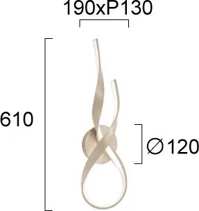 Aplica de perete LED RIBBON LED/21W/230V bej