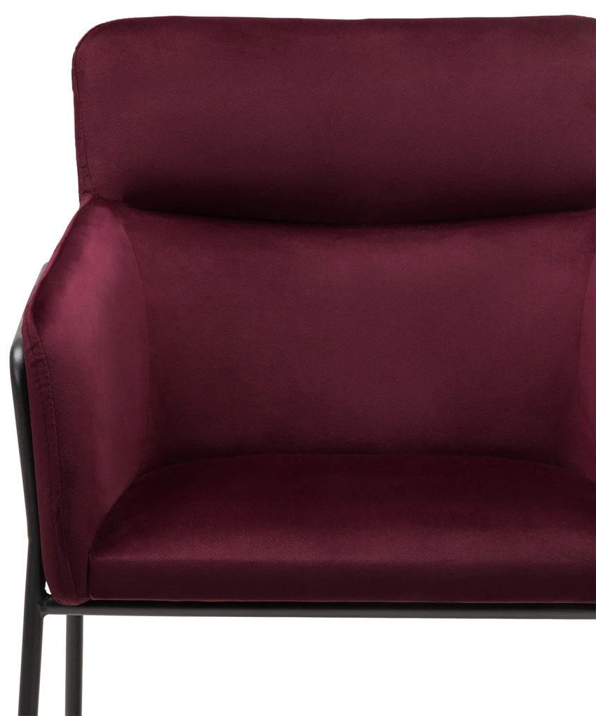Fotoliu design bordo HELSINKI VELVET