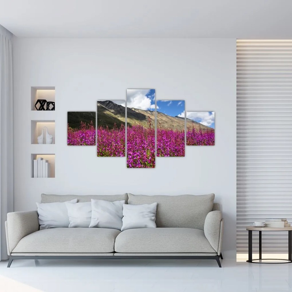 Tablou sceneriei cu lunca montană (125x70 cm), în 40 de alte dimensiuni noi