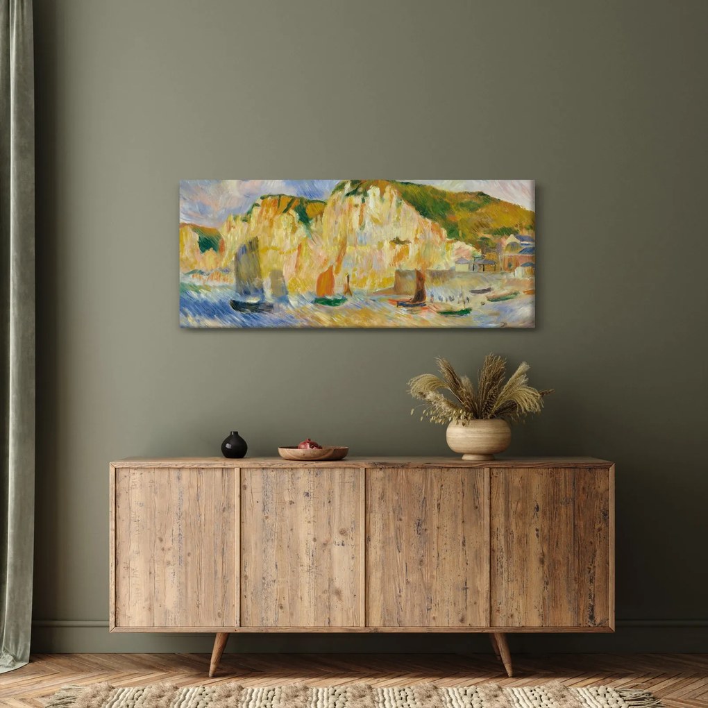 Tablou - Auguste Renoir, Sea and Cliffs, reproducere (120x50 cm)