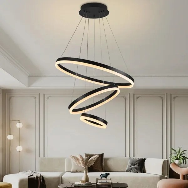 Lustră LED dimabilă pe cablu LED/85W/230V 3000-6500K + telecomandă