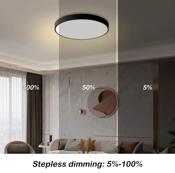 Brilagi - Lampă LED dimabilă POOL LED/60W/230V 3000-6000K Ø 60 cm negru + telecomandă