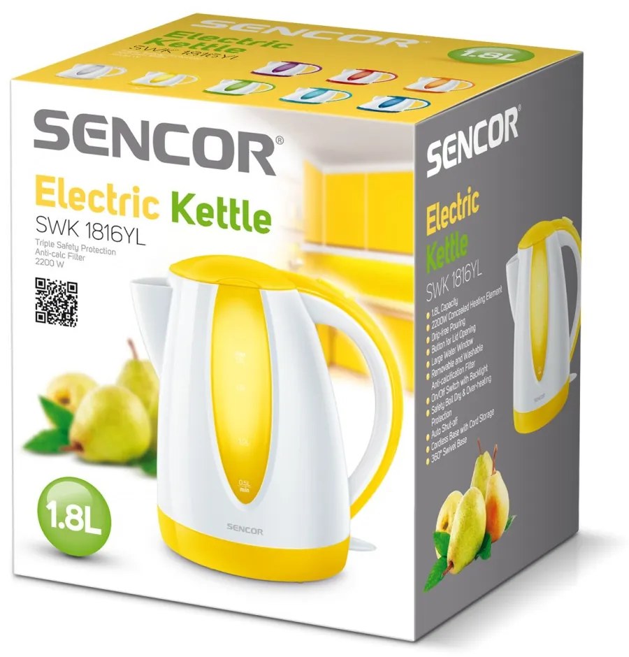 Sencor SWK 1816YL fierbător apă 1,8 L