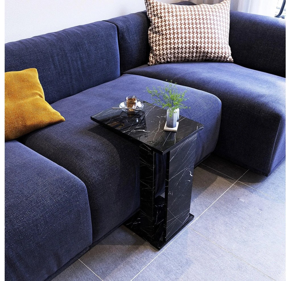Măsuță laterală Perlit (Negru + Alb) . 1102459