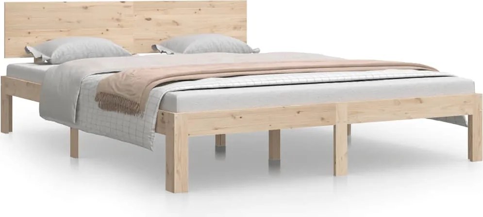vidaXL Cadru de pat King Size, 150x200 cm, lemn masiv