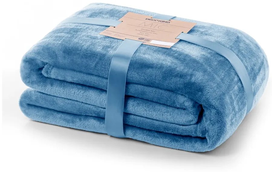 Pătură din microfibră DecoKing Mic, 160 x 210 cm, albastru închis