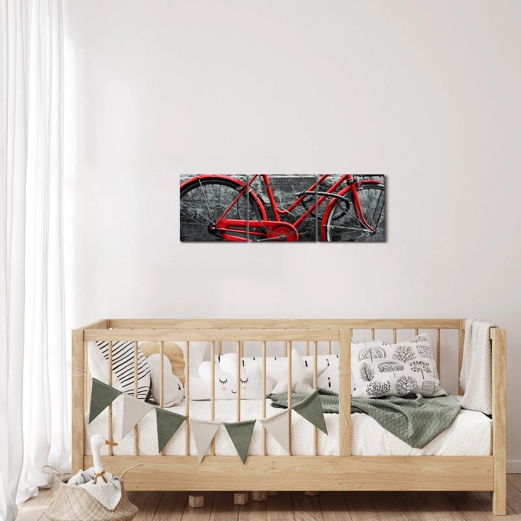 Tablou - Bicicleta istorică (cu ceas) (90x30 cm)