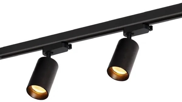 Spot in sistem de șină PIPE 4xGU10/10W/230V negru