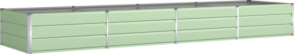 vidaXL Jardinieră Verde pastel 385 x 100 x 45 cm Oțel Galvanizat