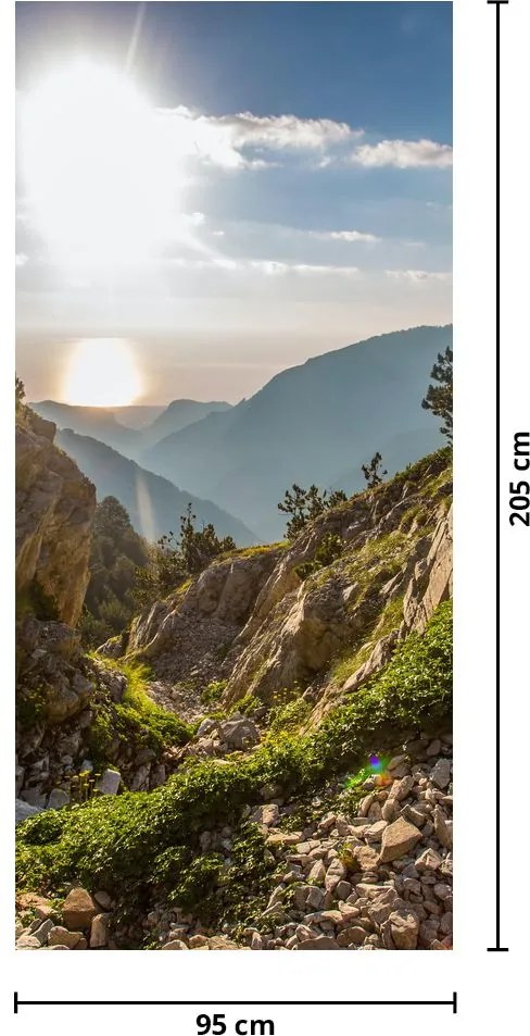 Fototapet pentru usa - Muntele Olymp (95x205cm)