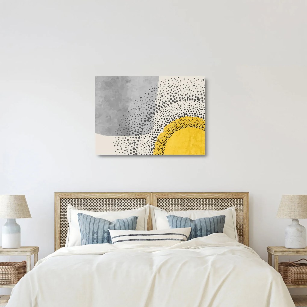 Tablou pe sticlă - pictură abstractă de plajă N⁰3 (70x50 cm)