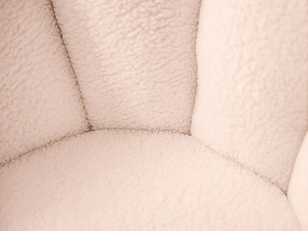 Fotoliu design rotativ BLOOM cu taburet, roz deschis