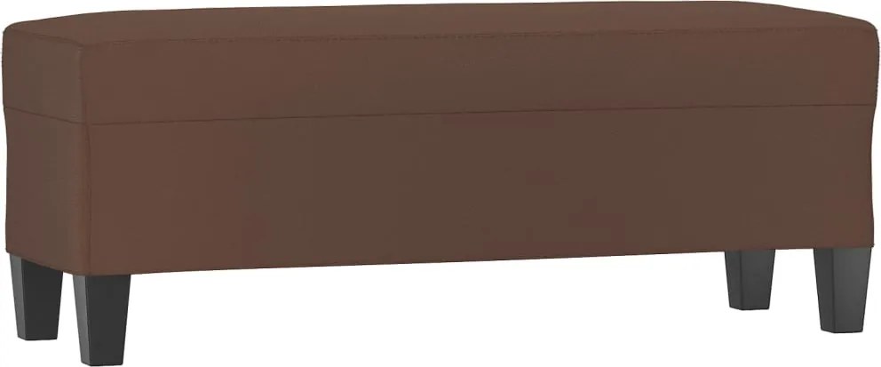 vidaXL Bancă, maro, 100x35x41 cm, piele ecologică