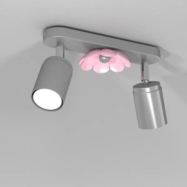 Spot FLOWER 2xGU10/8W/230V crom mat