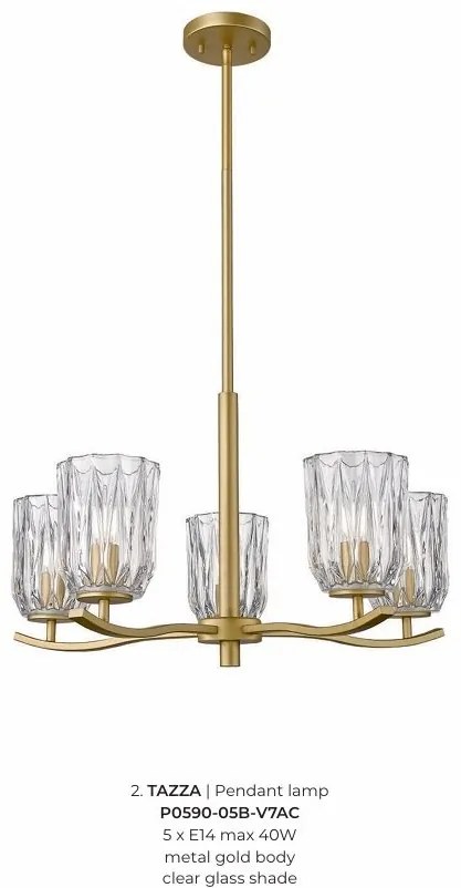 Candelabru modern cu 5 brate Tazza