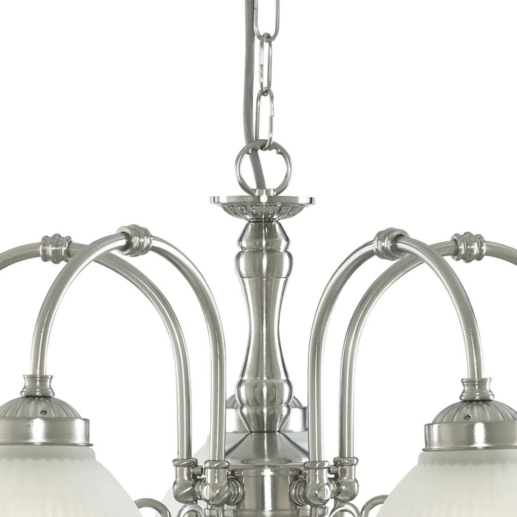 Lustra suspendata stil clasic American Diner 5L argintiu 1045-5 SRT