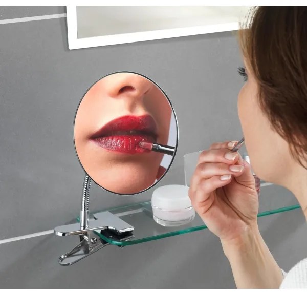 WENKO 22195100 - Oglindă cosmetică CLIP 15 x 27 cm, crom lucios