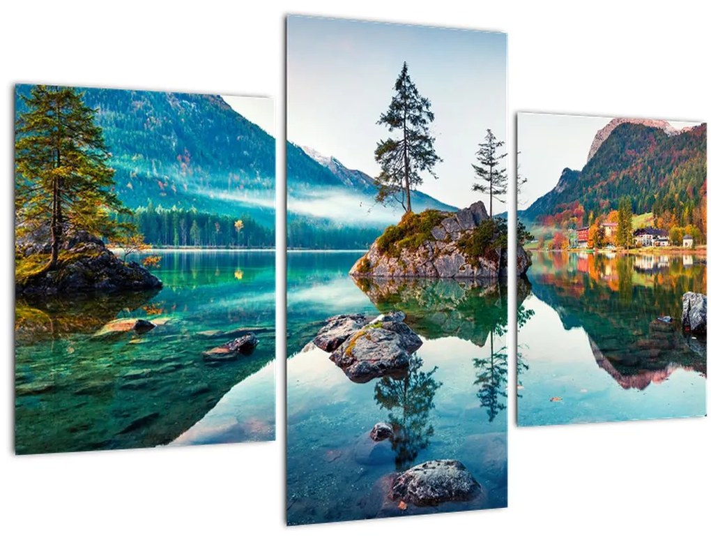 Tablou - Lacul Hintersee, Alpii Bavarezi, Austria (90x60 cm)