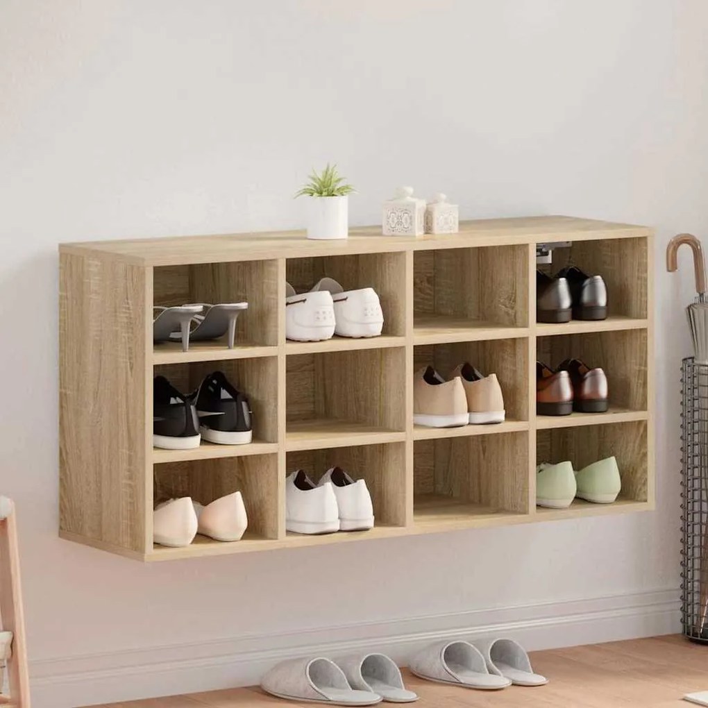 vidaXL Dulap pentru pantofi Stejar sonoma 103x30x51 cm Lemn compozit