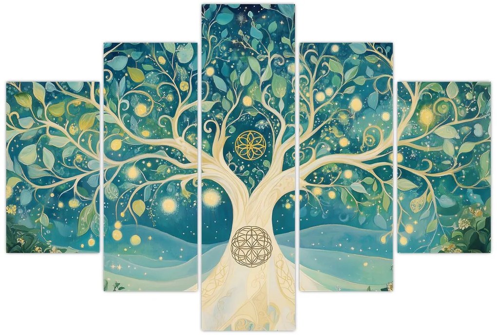 Tablou – Arbore magic cu spirale (150x105 cm)