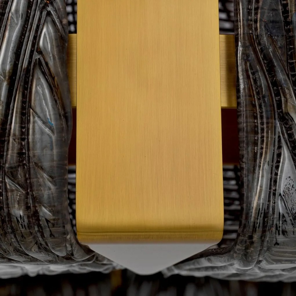 Candelabru LUX, Otel Alama Antic, Sticla Fumurie, Elysian