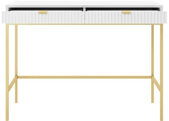 Consolă NOVA, 77x104 cm, alb/auriu