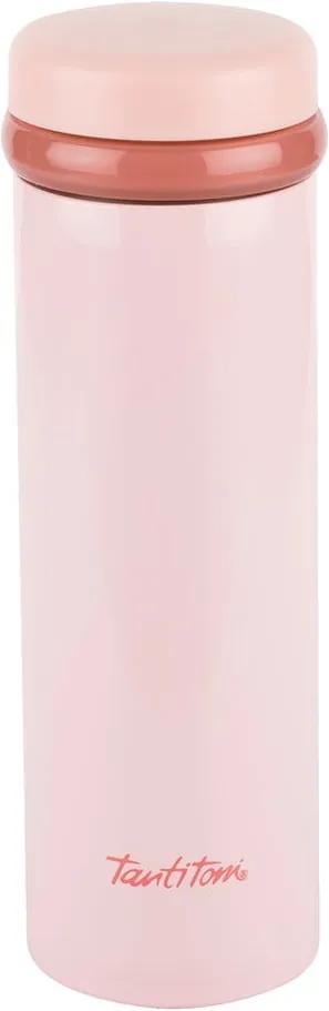 Sticlă termică din oțel inoxidabil Tantitoni Cool, 350 ml, roz deschis