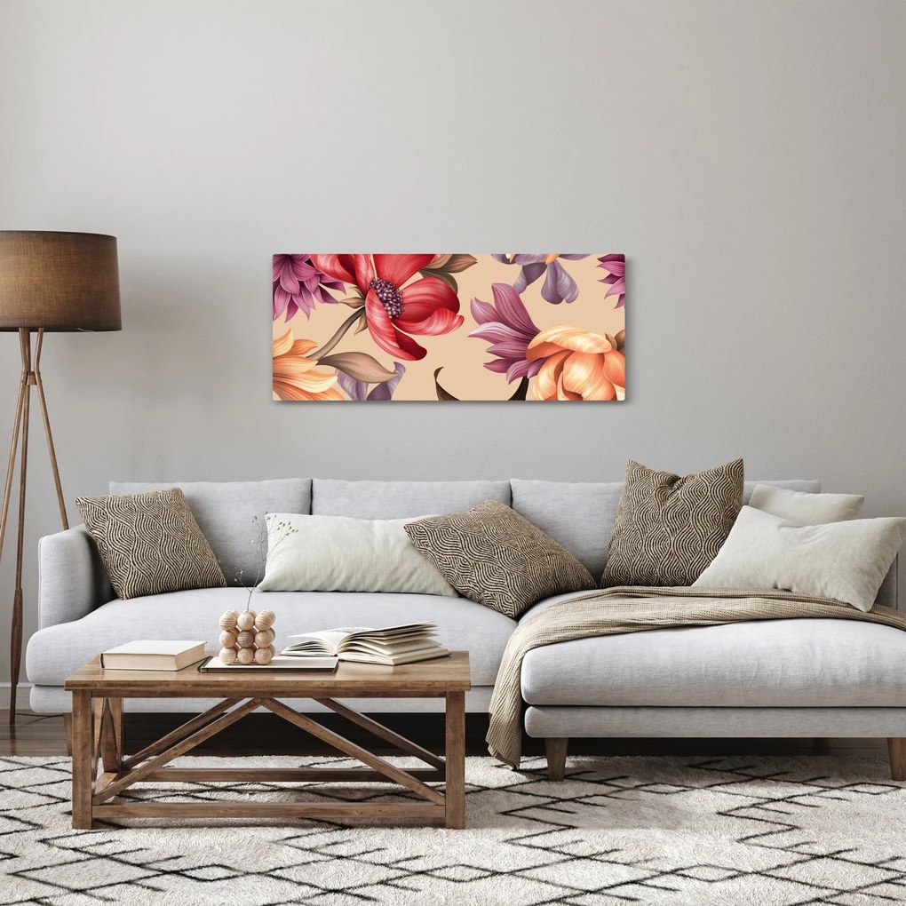 Tablou - Flori de epocă (120x50 cm)