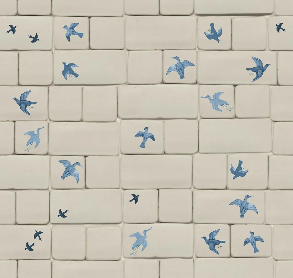 Tapet Flight of Tiles, Blue, Rebel Walls