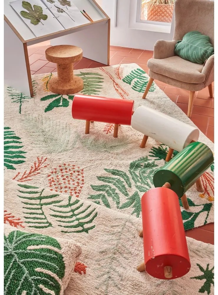 Covor pentru copii lavabil/țesut manual din bumbac 170x240 cm Botanic Plants – Lorena Canals