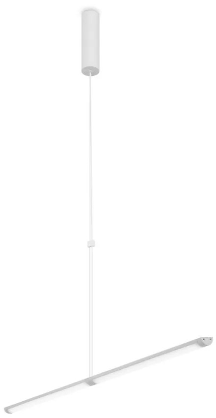 Lustra LED, pendul design modern Supersymmetry alb 88,6cm
