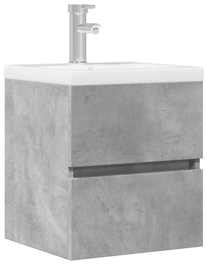 vidaXL Dulap pentru chiuvetă, gri beton, 41x38,5x45 cm, PAL