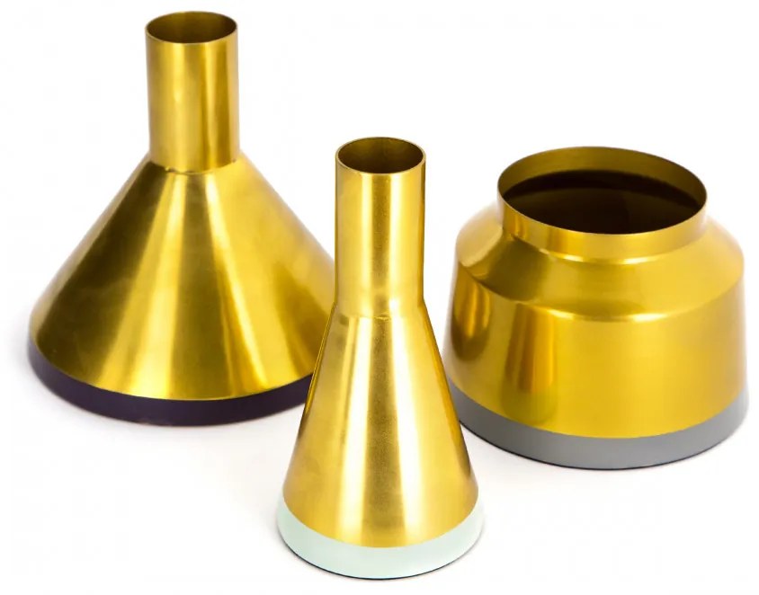 Vaze decorative Set 3 bucati Culture Auriu / Mint / Pflaume / Gri