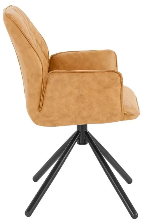 Set de scaune de sufragerie galben 2 buc. tapițat Preston – Støraa