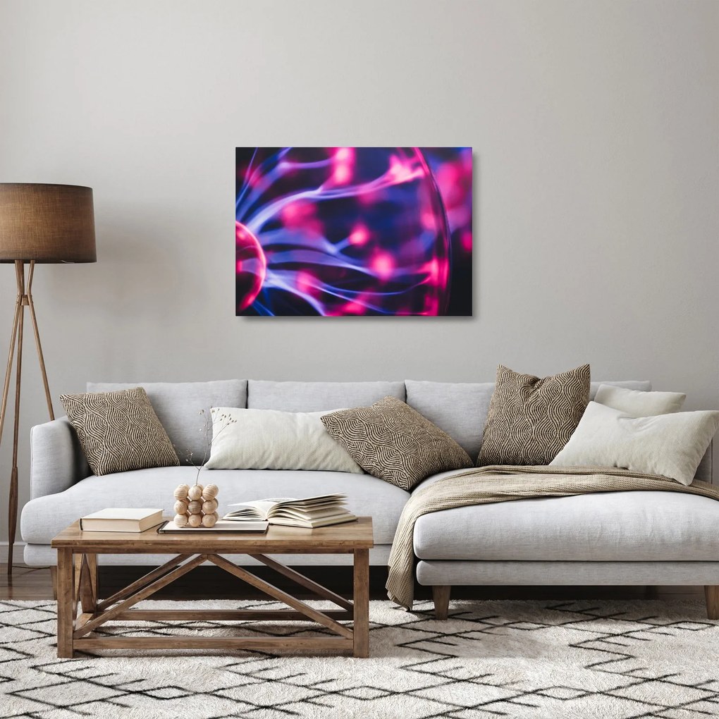 Tablou pe sticlă abstract mov (70x50 cm)
