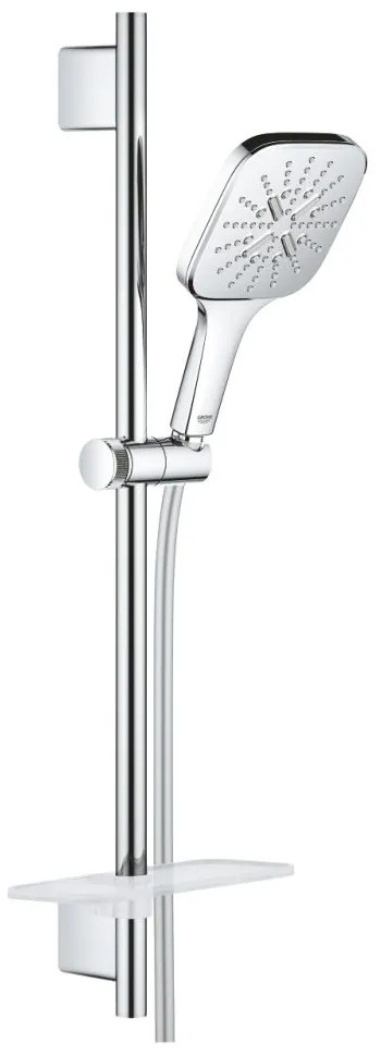 Set para de dus 130, 3 jeturi, bara si furtun de 60 cm, crom