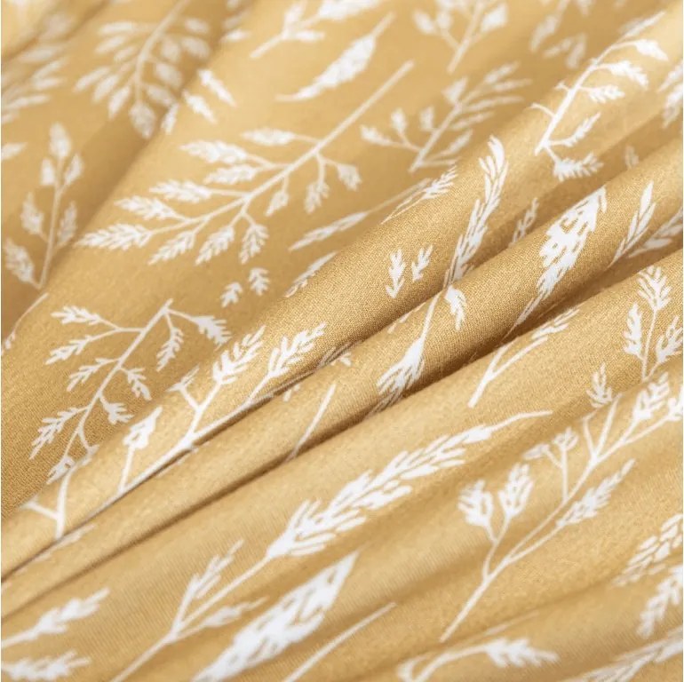 Lenjerie de pat din microflanel KOSTAR galbenă Dimensiune lenjerie de pat: 2 buc 70 x 90 cm | 200 x 220 cm