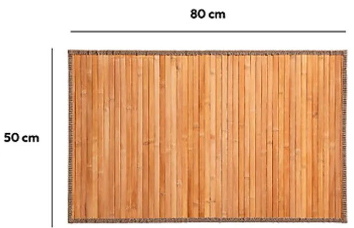 Covor antiderapant din bambus BAMBOO ANTISLIP MARO 50x80 cm