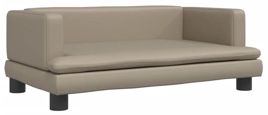 3196316 vidaXL Canapea pentru copii, cappuccino, 80x45x30 cm, piele ecologică