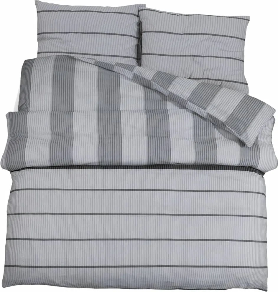 vidaXL Set cu husă de pilotă, gri, 260x240 cm, bumbac