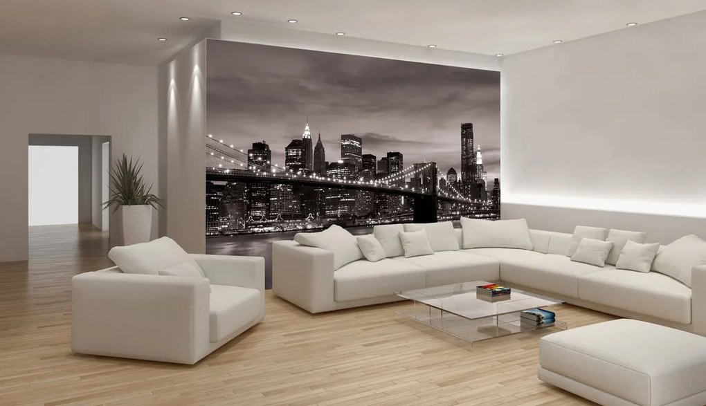 Fototapet - New York și podul Brooklin (152,5x104 cm)