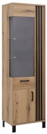 Vitrină Neo NE5 (S)(Stejar evoke + Negru mat). 1048501