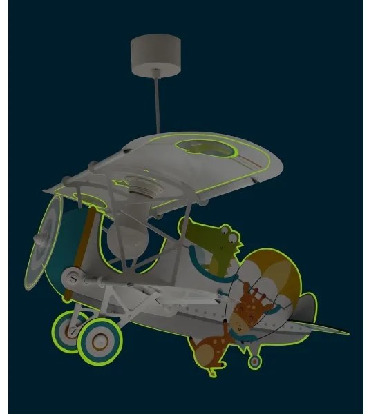 Dalber 54542 - Lustr copii LITTLE CROCODILE 1xE27/15W/230V