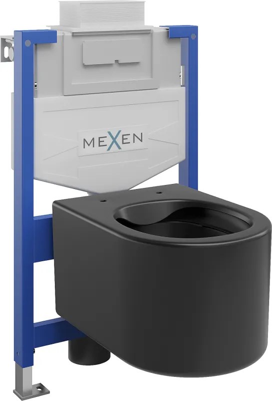 Mexen Sofia set incastrat WC cadru Fenix XS-U cu vas WC, negru mat - 6853354XX85