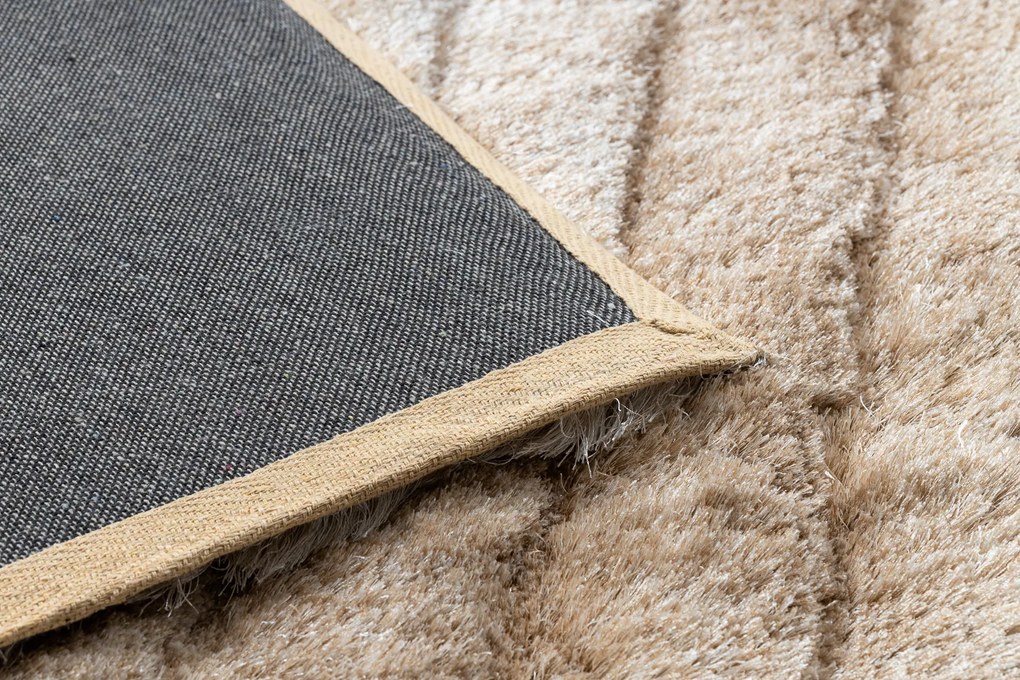 Covor FLIM 006-B5 modern shaggy, Valuri - structural bej
