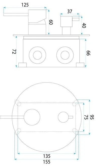 Set de dus incastrat Rea Lungo Diamond crom + BOX