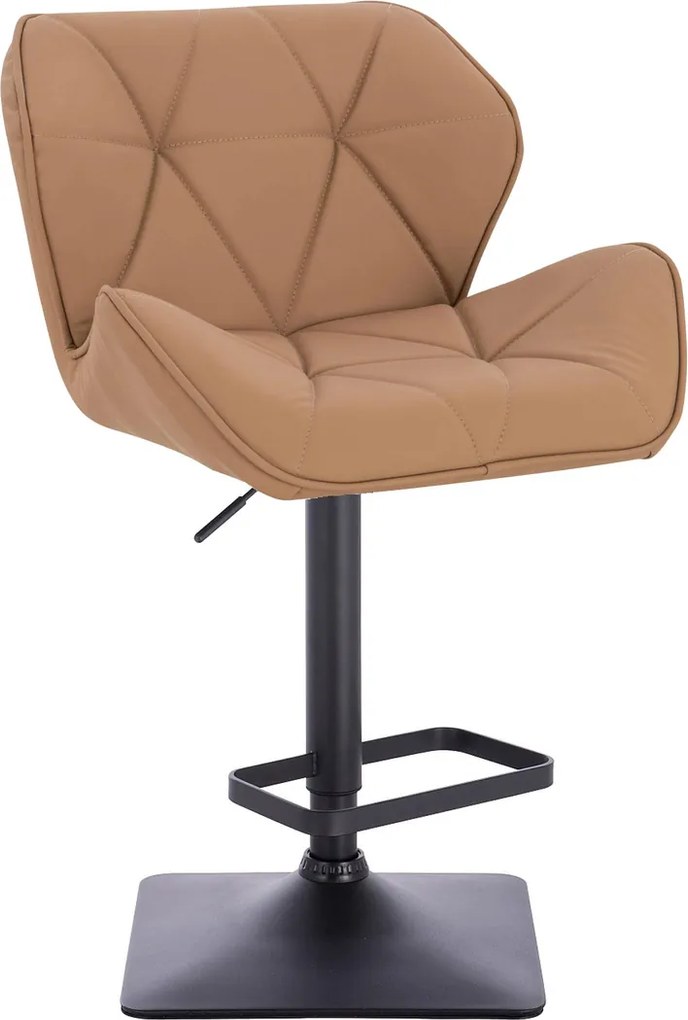 HR111KW Scaun Caramel Piele Ecologica Premium Soft cu Bază Neagră