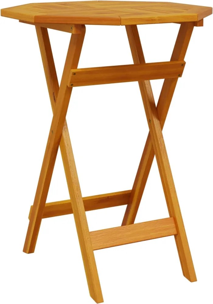 vidaXL Masă de grădină pliabilă, Ø60x75 cm, lemn masiv acacia
