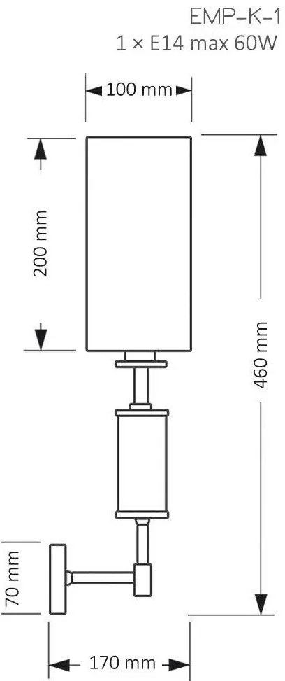 Aplica eleganta design modern EMPOLI KMOD EMP-K-1