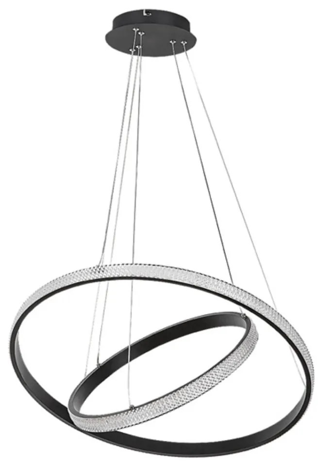 Lustra suspendata cu 2 inele LED Grete 60cm
